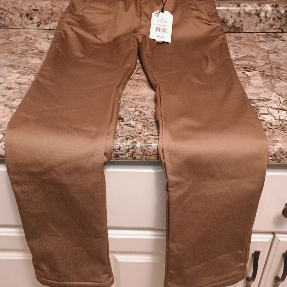Men's Brown Pants.Jump start guys slacks size 30/31. Coco Cognac Brown. Nwt